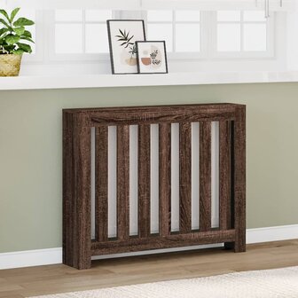 Radiatorombouw 104x20x82 cm bewerkt hout bruin eikenkleurig 1