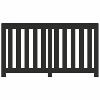Radiatorombouw 149x20x82 cm bewerkt hout zwart 3