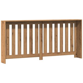 Radiatorombouw 175x20x82 cm bewerkt hout artisanaal eikenkleur 5