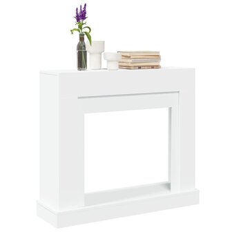 Haardombouw 100x30x87,5 cm bewerkt hout wit 1