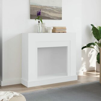 Haardombouw 100x30x87,5 cm bewerkt hout wit 3
