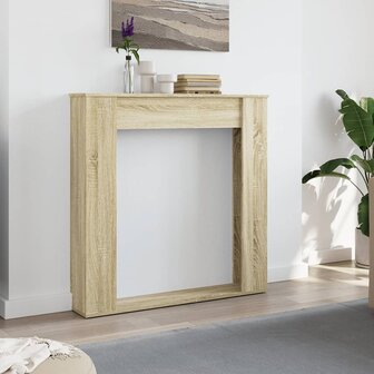 Haardombouw 100x20x100 cm bewerkt hout sonoma eikenkleurig 3