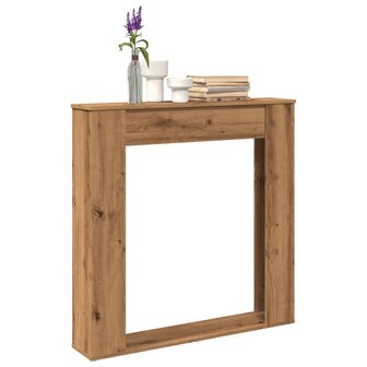 Haardombouw 100x20x100 cm bewerkt hout artisanaal eikenkleurig 1