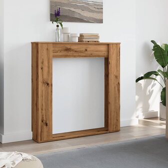 Haardombouw 100x20x100 cm bewerkt hout artisanaal eikenkleurig 3