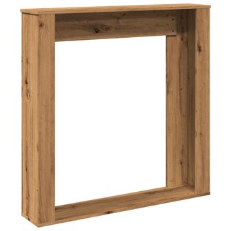Haardombouw 100x20x100 cm bewerkt hout artisanaal eikenkleurig 6
