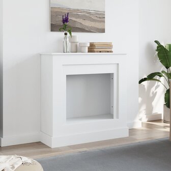 Haardombouw 90x30x90 cm bewerkt hout wit 3