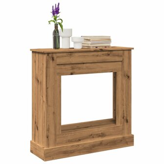 Haardombouw 90x30x90 cm bewerkt hout artisanaal eikenkleurig 1