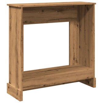 Haardombouw 90x30x90 cm bewerkt hout artisanaal eikenkleurig 6