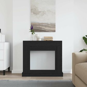 Haardombouw 100x30x87,5 cm spaanplaat zwart eikenkleurig 3
