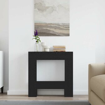 Haardombouw 81x18x82 cm spaanplaat zwart eikenkleurig 3