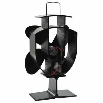 Kachelventilator met 4 vinnen zwart 3