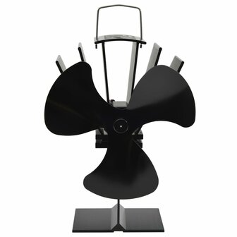 Kachelventilator met 3 vinnen zwart 2