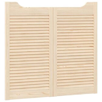 Draaideuren louvre design 2-Paar 90x100 cm massief grenenhout 5