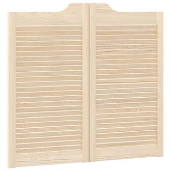 Draaideuren louvre design 2-Paar 90x100 cm massief grenenhout 8