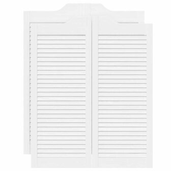 Draaideuren louvredesign 2 paar 100x80 cm wit 2