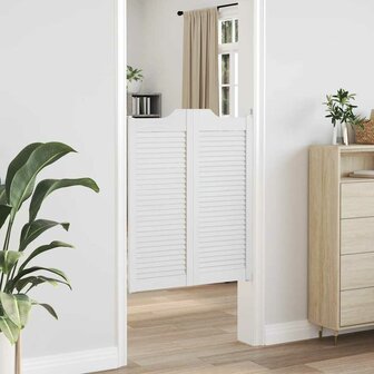 Draaideuren louvredesign 2 paar 100x80 cm wit 3