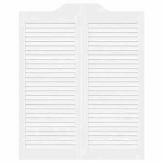 Draaideuren louvredesign 2 paar 100x80 cm wit 6