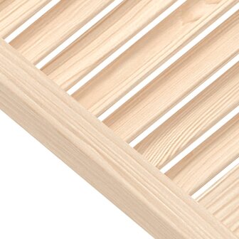 Kastdeuren met lamellen 4 st 39,5x39,4 cm massief grenenhout 4