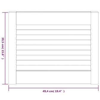 Kastdeuren met lamellen 4 st 39,5x49,4 cm grenenhout wit 6