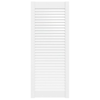 Kastdeur met lamellen 99,3x39,4 cm massief grenenhout wit 2