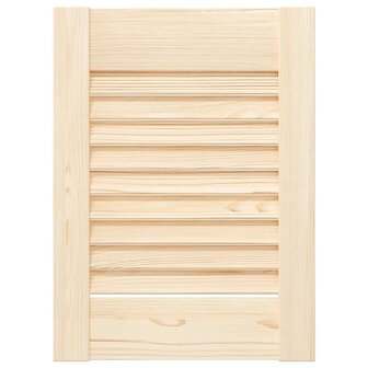 Kastdeuren met lamellen 2 st 39,5x29,5 cm massief grenenhout 5