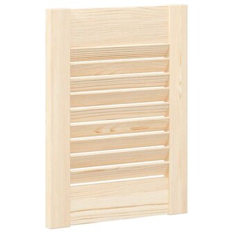 Kastdeuren met lamellen 2 st 39,5x29,5 cm massief grenenhout 8