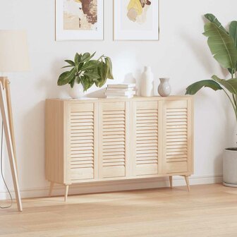 Kastdeuren met lamellen 4 st 61,5x29,5 cm massief grenenhout 3