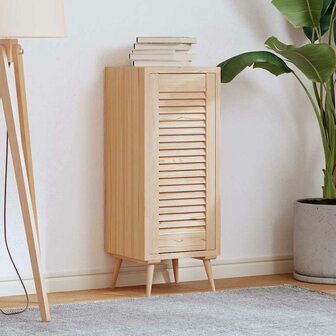 Kastdeur met lamellen 69x29,5 cm massief grenenhout 3