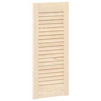 Kastdeuren met lamellen 2 st 69x29,5 cm massief grenenhout 4