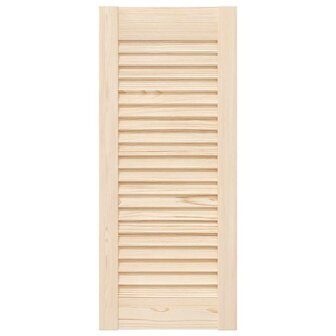 Kastdeuren met lamellen 4 st 69x29,5 cm massief grenenhout 5