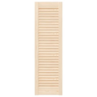 Kastdeuren met lamellen 2 st 99x29,5 cm massief grenenhout 5