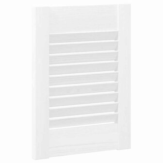 Kastdeuren louvredesign 2 st 39,5x29,5 cm wit 8