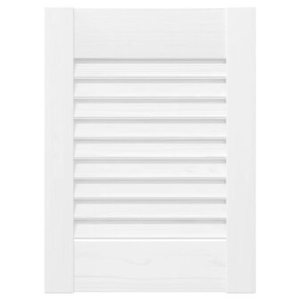 Kastdeuren louvredesign 4 st 39,5x29,5 cm wit 5