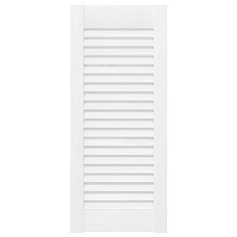 Kastdeuren louvredesign 2 st 61,5x29,5 cm wit 5