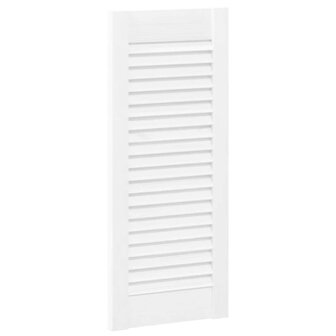 Kastdeuren louvre design 2 st 69x29,5 cm wit 4