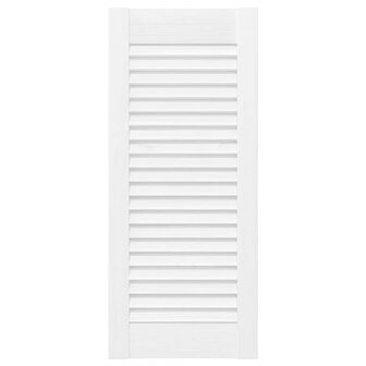 Kastdeuren louvre design 2 st 69x29,5 cm wit 5