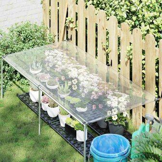 Doorzichtig zeildoek met zeilringen 1x2 m polyethyleen 3