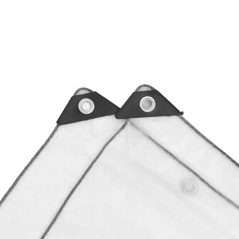 Doorzichtig zeildoek met zeilringen 1x2 m polyethyleen 7