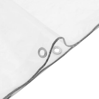Doorzichtig zeildoek met zeilringen 1x2 m polyethyleen 9