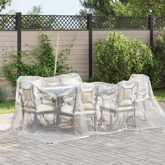 Doorzichtig zeildoek met zeilringen 3x5 m polyethyleen 2
