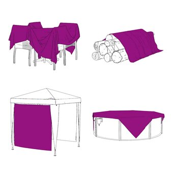 Doorzichtig zeildoek met zeilringen 3x5 m polyethyleen 5