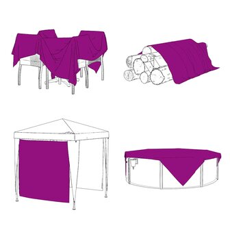 Doorzichtig zeildoek met zeilringen 1x3 m polyethyleen 5