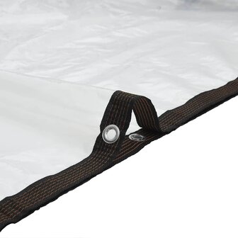 Doorzichtig zeildoek met zeilringen 1x10 m polyethyleen 8