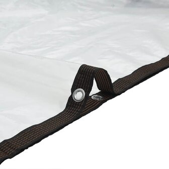 Doorzichtig zeildoek met zeilringen 4x4 m polyethyleen 8