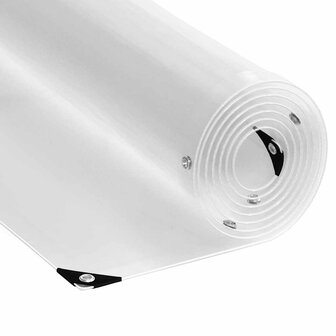 Doorzichtig zeildoek met zeilringen 1x4 m PVC 2