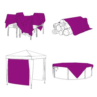 Doorzichtig zeildoek met zeilringen 1x4 m PVC 6
