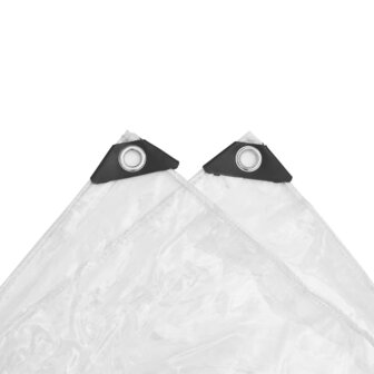Doorzichtig zeildoek met zeilringen 1x4 m PVC 7