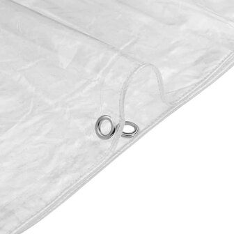 Doorzichtig zeildoek met zeilringen 1x4 m PVC 9