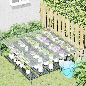 Doorzichtig zeildoek met zeilringen 2x2 m PVC 3