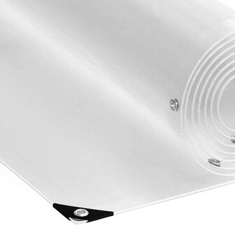 Doorzichtig zeildoek met zeilringen 2x2 m PVC 4